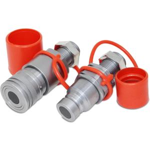 Summit Hydraulics Flat Face Hydraulic Quick Connect Coupler, 5/8 ORFS Bulkhead Skid Steer Mount
