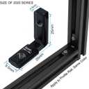 20Pcs 2020 Aluminum Extrusion Black Corner Bracket T Slot Inside L Shape Joint Angle Hardware Connector with Screws for 20 Series 20/20 2040 V Slot Extruded Aluminum Profile