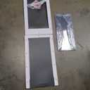 Never Rust Plastic Dog Door, Large Doggy Door for Interior and Exterior Doors, Doggie Door with Double Magnetic Flaps, Closing Panel, Telescoping Tunnel, Pet Door for Pets Up to 100lb, White