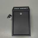 Metal Donation Box with Lock  Wall Mounted Cash Money Box with Slot for Cash Deposit, Hualleko Money Drop with Lock and Slot for Home/Office/Outdoors 10.2 x 5.6 x 2.9 Inch(Black)