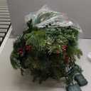 2 Pack 24" Lighted Outdoor Christmas Tree Urn Fillers Holiday Planters with Timer 8 Mode Warm & Colorful Light 6 Style Branches Eucalyptus Pinecones Red Berries Tripod Stake Front Porch Indoor Decor