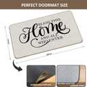 Farmhouse Bless This Home and All Who Enter Door Mat Doormat,17"X30" Decorative Home Indoor Outdoor Patio Entry Front Door Mat,Rustic Home Welcome Mat Decor,Housewarming Gifts for New House