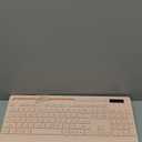 Trueque Wireless Keyboard and Mouse Combo - Full-Sized Ergonomic Keyboard with Wrist Rest, Phone Holder, Sleep Mode, Silent 2.4GHz Cordless Keyboards Mice Set for Computer, Laptop, PC, Windows (Pink) (1 PACK)