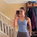 Impact Longline Strappy Top Women Impact Longline Halter Tops Workout Longline Tank Top Compression Gym Fitness (Purple, L)