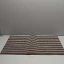 Nautica - PVC Loop Utility Mats | Indoor/Outdoor | Slip-Resistant | Mat for Kitchen, Garage, Laundry Room, Foyer, & More | Stripe Modern Design Doormat | Measures - 17 x 30 | Brown