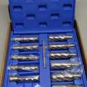 ZELCAN Annular Cutter Set, 11pc Mag Drill Bit Kit with 2" Cutting Depth, 7/16" to 1-1/16" Cutting Diameter, HSS Spiral Flute Annular Cutters with 2 Pilot Pins & Carrying Case for Steel Aluminum Copper