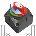 Battery Disconnect Switch 12V Master, 12V-48V Battery Shut Off Switch 275Amps High Current for Car Marine Boat RV Vehicles (On/Off)