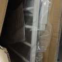 Keny 29.7"-46" Baby Gate for Stairs, Auto Close Dog Gates for Doorways, Pressured Mounted No Drilling Pet Gate Extra Wide, Easy Walk Thru Stair Gate, 30" Tall, White