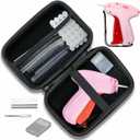 Micro Stitch Gun for Clothes - Quick Stitch Sewing Gun - Tagging Gun for Clothing - Comes in a Hard Shell Case Includes 6 Micro Needles, 1000 Black & 1000 White Fasteners, 144 Buttons