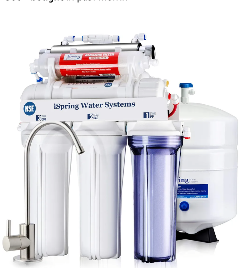 iSpring RCC7AK-UV, NSF Certified, 7-Stage Under Sink Reverse Osmosis Water Filtration System with Alkaline Remineralization and UV Filter, Patented Top-Mounted Faucet Design for Easy Installation