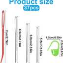 4 x 37 Pcs Yarn Needle Set, Yarn Darning Tapestry Needle Big Eye Blunt Sewing Needles Large-Eye Bent Tip Knitting Stringing Embroidery Needles for Tapestry Weaving Quilting Beading Crochet Projects