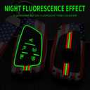 3 x American USA Flag Metal Key Fob CoverKey Case,Keychain,Accessories Compatible with 2022 2023 2024 2025 Chevy Silverado 1500 GMC Sierra 1500, 2024 2025 Silverado Sierra 2500HD 3500HD