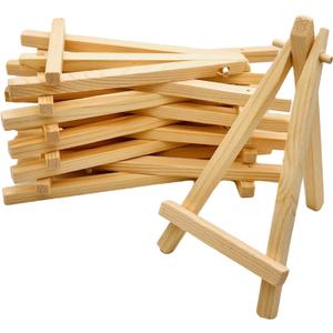 5.9 Inch Mini Wood Display Easel, 10 Pcs Tabletop Easels for Displaying Photos, Picthres