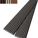Art3dwallpanels Wood Slat Wall Panel, Smoky Wood, 108'' x 13'', 2 Pack | 3D Soundproof, Large Acoustic Panels, Interior Ceiling and Wall Decor, Noise Reduction