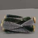 9pcs Mini Christmas Tree Desktop, Artificial Christmas Pine Tree, Mini Bottle Brush Trees Tabletop, Small Sisal Trees with Wooden Bases, Xmas Holiday Decor (Dark Green-Green-Silver)