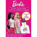 Pack of 3 Barbie 16 Mini Valentines with 16 Jumbo Stickers. 