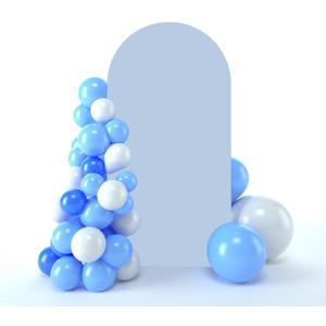 bricia Wedding Arch Backdrop Stand Cover, 7.2FT Double Sided Stretchy Arch Cover Fitted Wedding Birthday Party Banquet Decoration (Bluemist 86.4''Lx48''W)