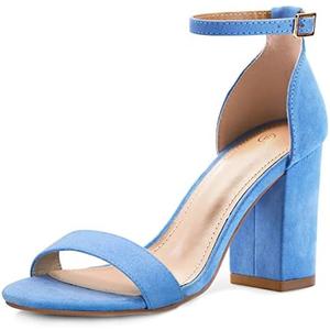 COASIS Women's Chunky Block Heels Open Toe Ankle Strap 3.5 Inch Heeled Sandals, 10