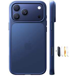 TORRAS for iPhone 17 Pro Case, Beyond MilitaryGrade Protection, Camera Control Button, DIY Buttons, Translucent Matte Slim Thin Shockproof Hard Back AntiScratch case for iPhone 17 Pro, Deep Blue