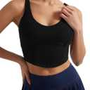 Women's Bustier Corset Crop Tank Tops Sleeveless Trendy Scoop Neck for Women Going Out Tops Summer Sexy High Impact (Black, M)