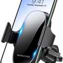 Miracase Phone Holders for Your Car with Metal Hook Clip, Air Vent Cell Phone Car Mount, Hands Free Universal Automobile Cradle Fit for iPhone Android and All Smartphones, Classic Black
