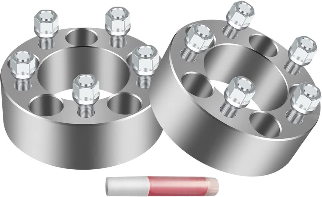 5x4.5 Wheel Spacers 5 Lug, 2" Wheel Spacers for J-e-e-p TJ XJ YJ ZJ KJ KK, 5x114.3mm with 1/2" Studs for 1983-2011 Ranger, for 1991-2010 Explorer, for 1987-2006 Wrangler (2PCS+Silver)