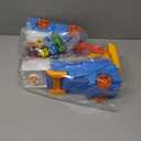 Dwi Dowellin Truck Toys Kids Toys, 28"Carrie Truck Race Track Car Toys Include 4 Race Cars+6 Soft Balls, Light&Sound, Eejection&Shooting Transport Trucks Toy, Xmas Gifts for Toddlers 3+ Year Old-Blue