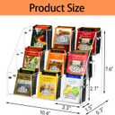 Tea Bag Organizer Holder, Acrylic Tea Packets Storage Box Container Display Stand Rack for Counter Cabinet Countertop Kitchen Office, 3 Tier