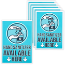 Hand Cleaner Here Vinyl Store Signs (5 x 7 Inches, 6 pieces) 4 pack