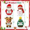 Funny Handmade Crochet Christmas Decorations,Cute Christmas Tree Santa Claus Snowman Deer Ornaments Decor with Card,Best White Elephant Gifts for Adult Kids,Unique Stocking Stuffers Idea for Women Men