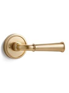 MRML Brushed Gold Passage Door Handle, Interior Hall Closet Kitchen Pantry Hallway Gold Door Lever, Aluminium Alloy Handle Lever, 1 Pack