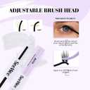 Clear Lash Glue - Lash Bond and Seal Waterproof Lash Clusters Glue Easy to Use 2 in 1 Strong Hold DIY Eyelash Adhesive for Cluster& Individual Lashes DIY Eyelash Lash Cluster Glue10ml (White)