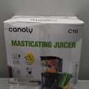 Canoly C16 Cold Press Juicer, 6" Extra Wide Feed Chute, 3-IN-1 Strainers (Juice & Sorbet & Nut Milk), Powerful AC Brushless Motor, Self Precut System, Juicer Machines with BPA-Free (Space Gray)
