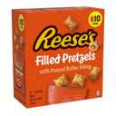 Reese's Filled Pretzels, Peanut Butter Pretzel Nuggets, Crunchy, Ready to Eat, Sweet and Salty Snack, 1 oz Bags (10 Count)3 Pack (BBD: 08/22/26)