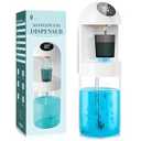 Automatic Mouthwash Dispenser for Bathroom, 20.29 Oz Dispensers with Magnetic Cups,Wall Mounted Dispenser,3 Dispensing Levels,Bathroom Accessories,House-Warming Gifts (White)