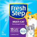 Fresh Step Clumping Cat Litter, Multi-Cat, Long Lasting Odor Control Kitty Litter with Activated Charcoal, Low Dust Formula, 14 lb