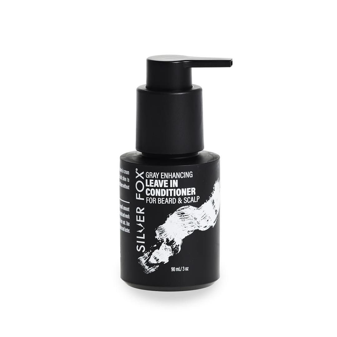 Godefroy Silver Fox Gray Enhancing Beard Brightener For All Hair Types, Leave-In Conditioner Moisturizing Treatment for Gray & Silver Hair Non-Greasy Lightweight for Mens Beard & Scalp 3 OZ