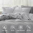 Bedsure King Size Sheets Set - 4 Pieces Soft King Sheets - Breathable & Cooling - Hotel Luxury - Easy Care Polyester Microfiber Bedding for Women, Men, Light Grey