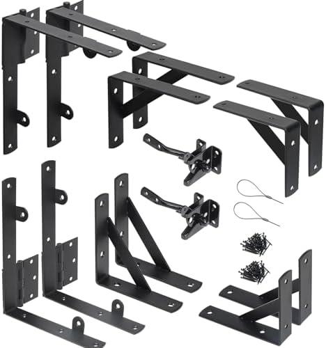 Amazon.com: WEKIS 2 Sets Anti Sag Gate Kit Heavy Duty No Sag Kit Gate Corner Brace Bracket for Wooden Fence Gate with Self-Locking Gate Latch : Tools & Home Improvement