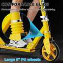 Scooters for Kids 8-12, Teens & Adults - Load 240 LBS, 8-Inch Wheels, Kick Scooter with Shock Absorption System, Hand Brake & Bell, 4 Adjustable Height Levels, Perfect for School, Commuting or Park