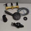 3 Handle Tub Shower Faucet Matte Black Tub and Shower Trim Kit Bathtub Shower Faucet Set with Tub Spout, Wall Mount