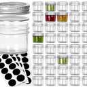 VERONES Mason Jars, 4OZ Canning Jars With Regular Lids and Bands, Ideal for Jam, Honey, Wedding Favors, Shower Favors, DIY Spice Jars, 40 PACK