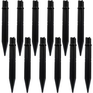 Bonsicoky 12 Pack 8.3 Inch ABS Ground Spikes - Replacement Stakes for Solar Lights - Fit for Pole Inside Diameter 0.83 Inch - Plastic Ground Stakes for Garden Light Pathway