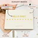 LOVE ON Baby Memory Book with Free Inkless Hand & Footprint Kit - First 5 Years Baby Journal with Elegant Linen Cover & Embossed Foil - Inclusive of All Family Types (Hearts)