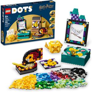 LEGO DOTS Hogwarts Desktop Kit 41811, DIY Harry Potter Back to School Accessories and Supplies, Desk Dcor Items and Patch Sticker, Crafts Toys