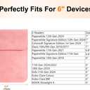 TiMOVO 6 Inch Sleeve for All E-Reader Book, 11th Generation 2024/2022, Protective Sleeve Cover Case with Pocket for Kobo Clara Colour Devices, Pink