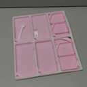 ARTDOT 10-Piece Interlocking Diamond Art Trays Kits for Adults, Stackable Diamond Painting Accessories and Tools (Pink)