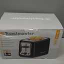 Toastmaster 2-Slice Toaster - Black with Stainless Steel - Kitchen Essential for Sandwich Bread & Breakfast Toast - Toaster with Wide Slots, High Rise Toast Lift & Cool-Touch Exterior