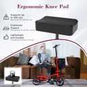 Lightweight Knee Scooter Crutch Alternative, Foldable & Adjustable Knee Scooter for Adults for Foot Surgery, Steerable Knee Walker with Detachable Storage Basket, Includes DIY Stickers-Hot Red