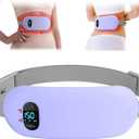 Portable Heating Pad for Cramps FSA, HSA Cordless Electric Period Fast Heat Pad for Back Pain Relief Menstrual Belt 6 Heat 6 Massage Gifts for Women Her Girlfriend Christmas Stocking Stuffers Purple